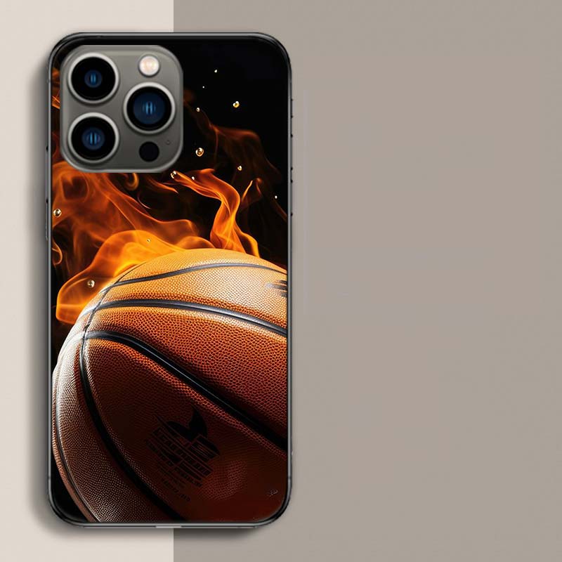 Чехол для телефона с баскетбольным мячом для iPhone 17 Air 15 Pro 14 Plus 16 Pro Max 17E 16E 12 13 Mini 11 Чехол Милый Fundas