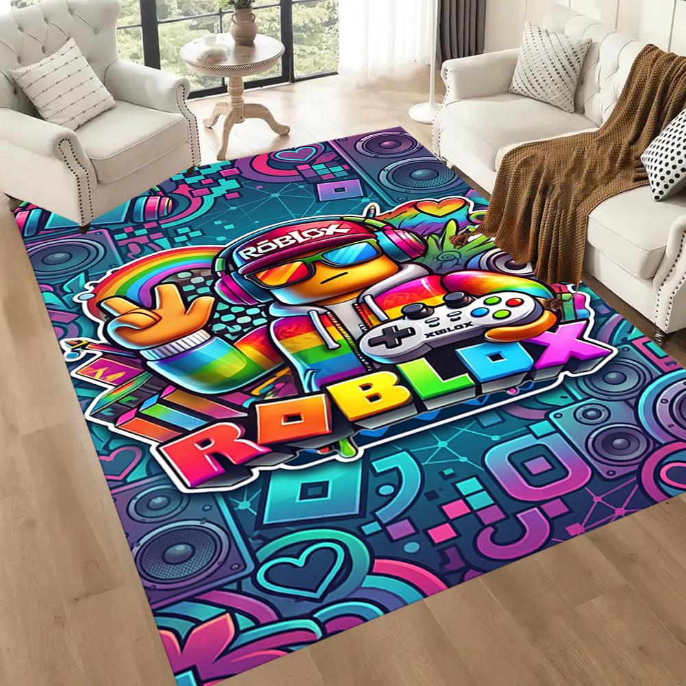 Roblox 41 Area Rug Design for Outdoor Hallway Bedrooms Entryway Anti-slip Rug Anime Office Decor Perfect Birthday/Christmas Gift Idea