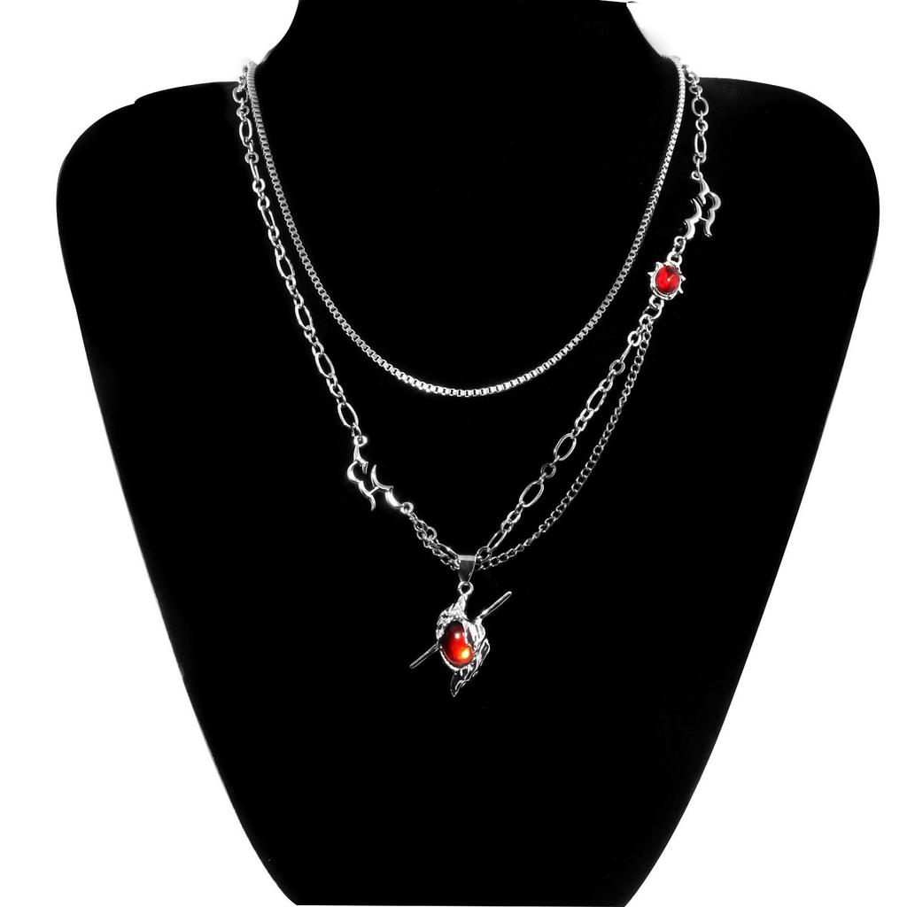 Серьги-кольца и набор колец-ожерелий «Ворон из глубокого космоса» в стиле ретро и панк
