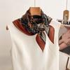 Floral Print Floral Print Scarf 68×68cm Soft Neck Scarves Versatile Paisley Print Scarf  for Women