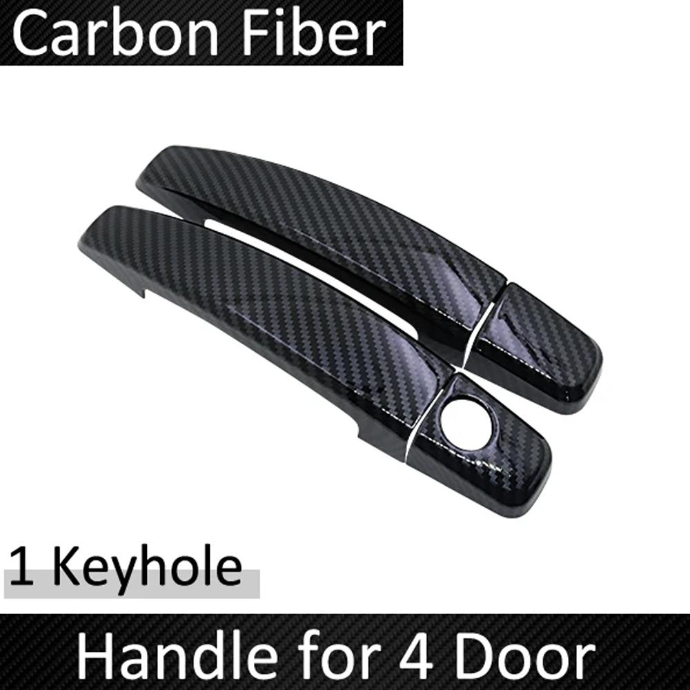 Carbon Fiber Door Handle Cover Catch Trim Accessories for Opel Vauxhall Holden Corsa D 2007 2008 2009 2010 2011 2012 2013 2014