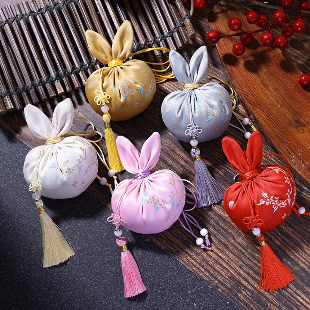 Brocade Chinese Style Blessing Pouch Handmade Hanging Embroidery Sachet Pendant Home Decor