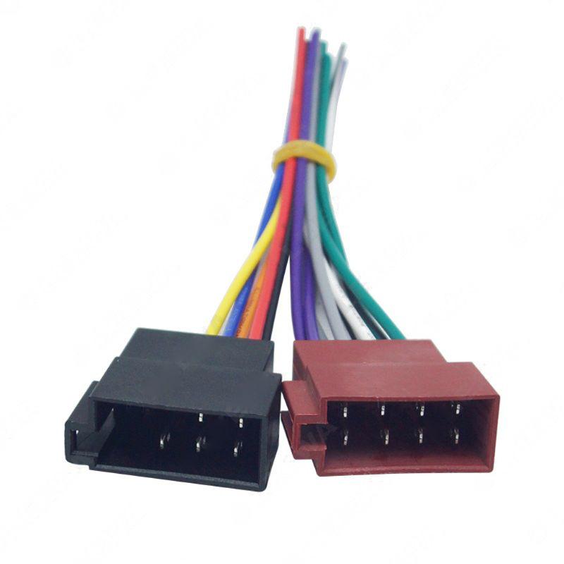 1 пара универсальных автомобильных стерео разъемов ISO-радио, кабель-адаптер для электропроводки, модифицированный жгут проводов