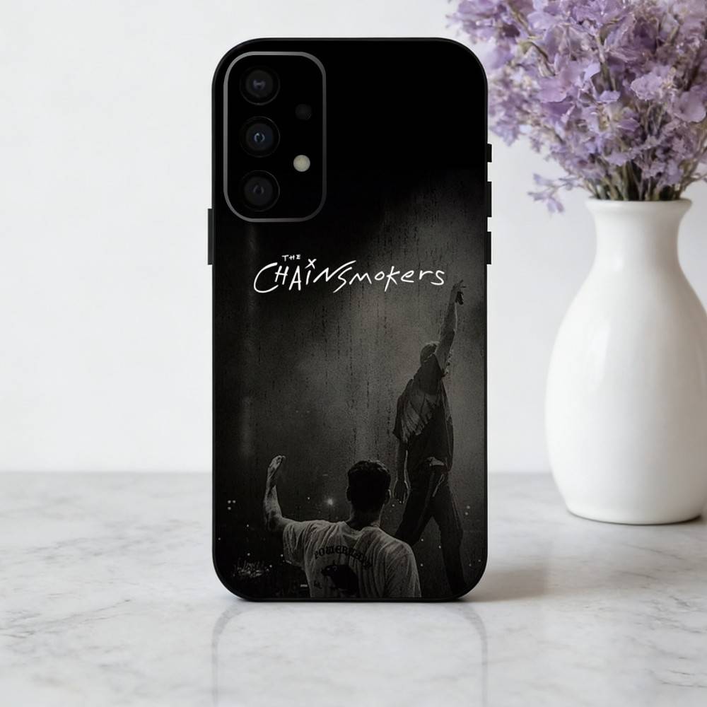 T-The C-Chainsmokers-S Band Phone Case For Samsung Galaxy A73,A72,A71,A70,A53,A52,A51,Soft Silicone Black Cover
