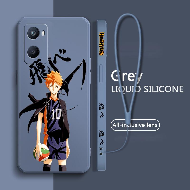Haikyuu Animation For OPPO F21 A54S A53S A52 A33 A31 A16S A11S A9 A5 A1K A12 AX7 A5 Liquid Left Rope Phone Case
