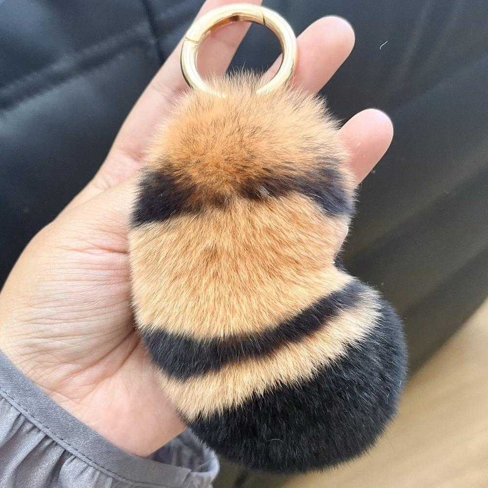 Furry Doll Tiger Paw Fur Keychain Stuffed Animal Plush Cat's Paw Pendant Women/Girls