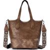 Tote Bag for Women,Straw&Vegan Leather Bucket Bags Crossbody Top Handle Purses And Handbags For Work Travel Beach