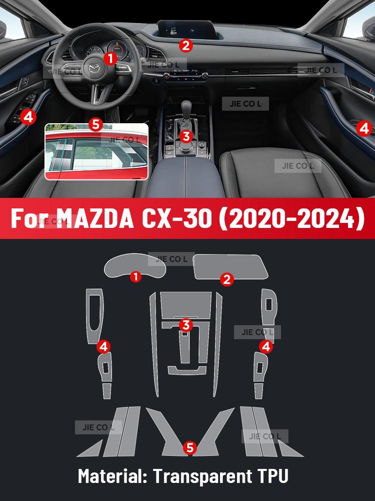 Auto Central Control Screen TPU Navigation Anti Scratch interior Protection Film GPS Navigation For MAZDA CX-30 2020-2024 DD2