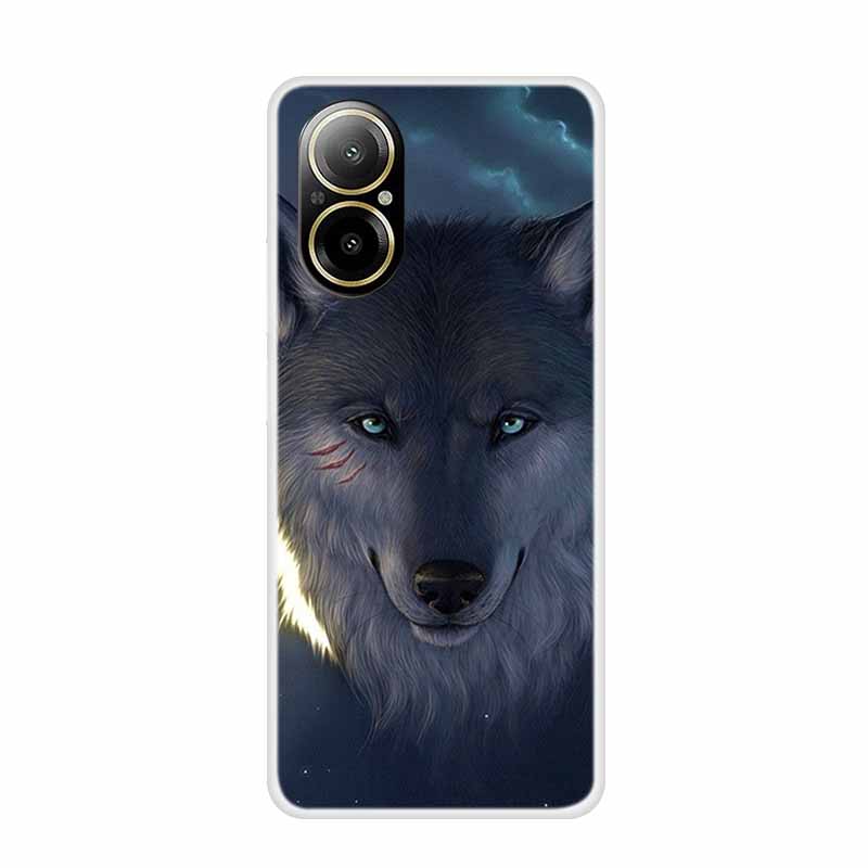 Мягкий чехол для Realme C67 с рисунком животных, роскошная силиконовая крышка для телефона Realme C 67, защитный прозрачный корпус, прозрачные чехлы