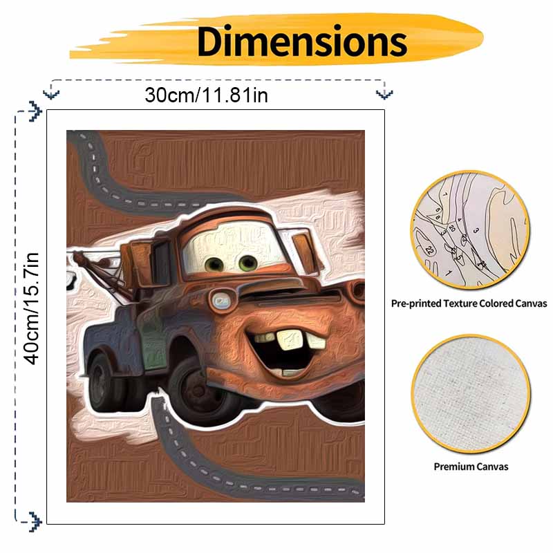 Disney Набор для рисования маслом по номерам Mater Cars ручной работы DIY декор для дома подарки настенное искусство хобби-арт холст для рисования для взрослых наборы