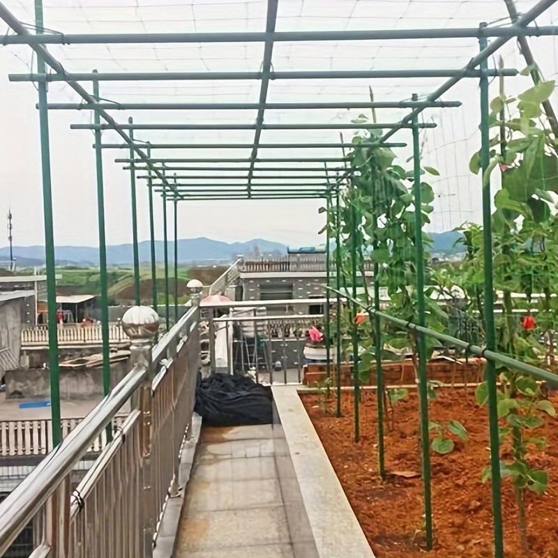 10pcs, Garden Climbing Vine Covered Plastic Steel Pipe Fittings Fixed Buckle Support Pillar Connection Buckle Spring Buckle Home Planting Wire Buckle