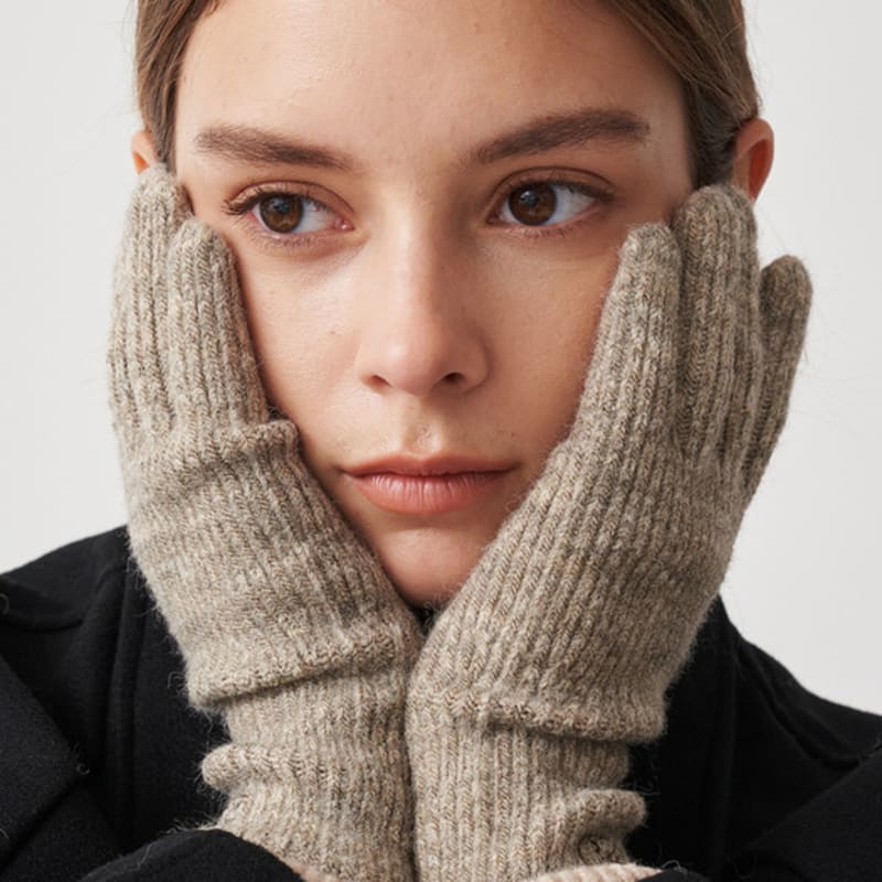 RECLOW ТРИКОТАЖНЫЕ ПЕРЧАТКИ С ЛОГОТИПОМ ОВСЯНКА