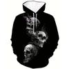 Halloween Skull Print Hoodie Cool Hoodies For Men Men's Casual Graphic Design Pullover Hooded Sweatshirt
