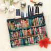 Stylish Book Lover's  Makeup Bag – Double Sided Print with Vibrant Bookshelf Design