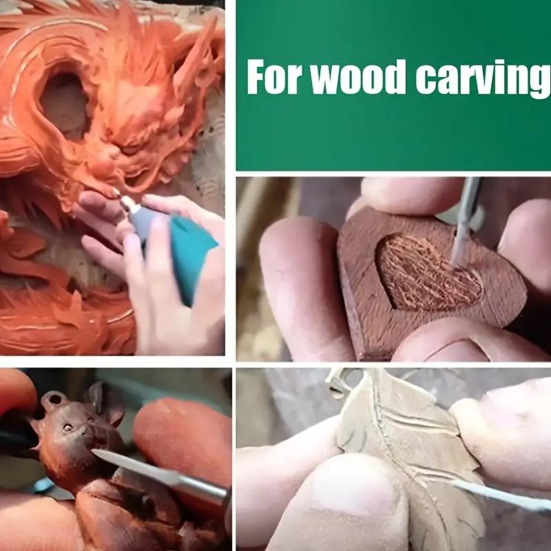5 шт./компл. Набор для резьбы по дереву, инструменты для резьбы по дереву, белый стальной острый нож, набор фрез для резьбы по дереву, аксессуары для деревообработки