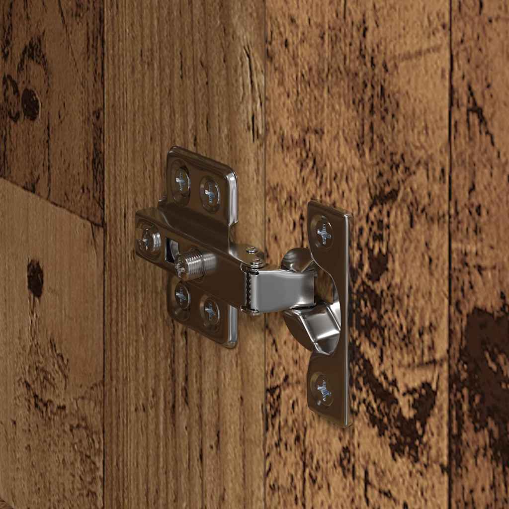 Wall Cabinets 2 pcs Reclaimed Wood Look 27.4 x 13.4 x 35.4 in (L x W x H) Engineered Wood
