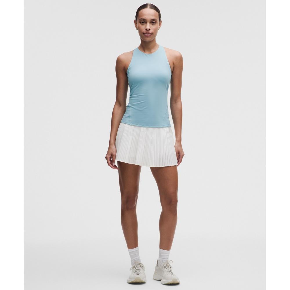 Топ-майка для тенниса Lululemon с открытой спиной и высоким воротником *Размер чашки B C Seaf