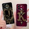 Чехол для Vivo Y38 Чехол для Vivo Y58 5G V2355 Роскошный чехол с буквами-коронами Мягкие тонкие чехлы для телефона Для Vivo Y38 Y 58 VivoY38 VivoY58 5G Fundas