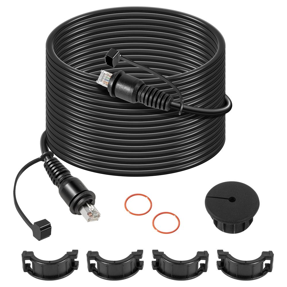 30 Foot Marine Network Cable for Garmin GPSMAP, Fish Finder, Radar, GMR, GMS 10 - RJ45 Male to Male Ethernet Cable for Garmin