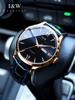 IW Rose Gold Blue Men's Watches Trend Fashion Fine Steel Original Automatic Mechanical Watch for Man MIYOTA Movement Calendar