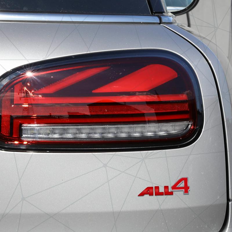 3D Auto Metal ALL4 Badge Car Rear Trunk Emblem Sticker LOGO Decor For R58 R55 R56 R59 F60 F56 R57 F57 F54 F55 PACEMAN Clubman