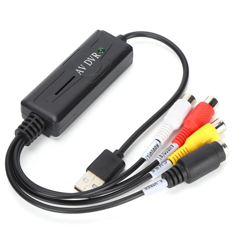 Карта видеозахвата USB2.0 Адаптер видеозахвата Кабель Цифровой конвертер Совместим с Win10 8 7