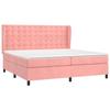 Maison Exclusive - Sommier à lattes de lit avec matelas Rose 200x200 cm Velours