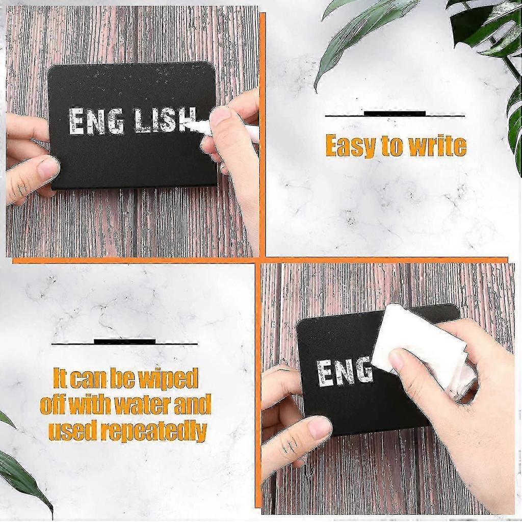 20pcs 4 X 3 Inches Mini Chalkboard Table Tent Sign Chalkboard Buffet Tags Food Label For Party Tabletop Chalkboard Signs,zxl