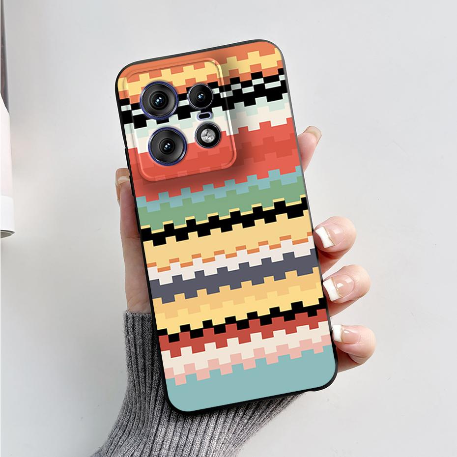 For Motorola Edge 50 Pro Ultra Fusion Case Stylish Pattern Soft Silicone Back Cover for Moto Edge 50 Pro Ultra Fusion Capa Funda
