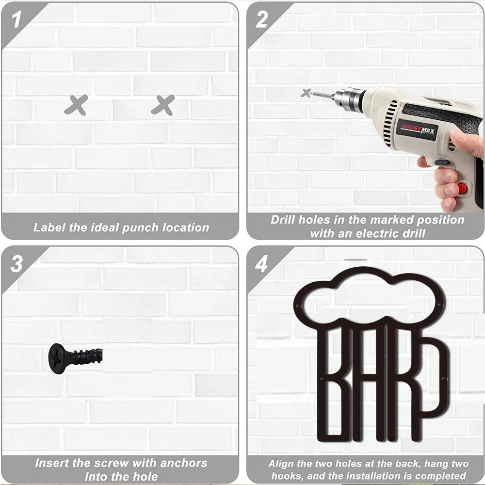 1 шт. Пивная кружка, металлический настенный декор, стильный барный знак, готическая кухня, настенное искусство, уникальный пивной знак, креативные идеи настенного декора для комнаты