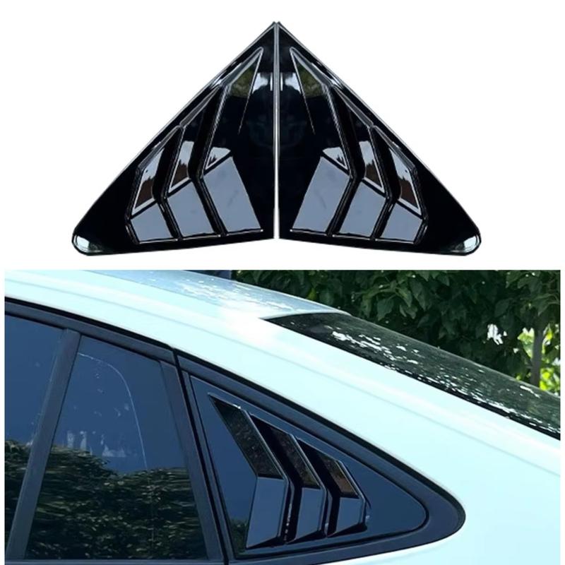 Car Rear Side Window Shutter Cover Fit For Volkswagen VW Virtus 2018-2024 Trim Side Door Louver Cap Trim Auto Accessories