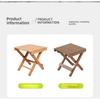 Folding low stool, shoe changing stool, household pony solid wood portable living room bench, sturdy fishing stool at the door
