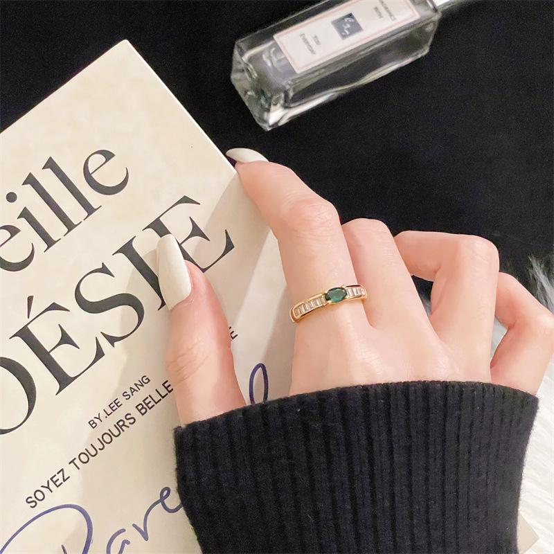 Ретро-стиль, Открытое кольцо, Цветное сокровище, Высококлассное исполнение, Модный нишевый дизайн, Средневековое кольцо, Кольцо на указательный палец