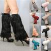 Women's Leg Warmers Stage Performance Winter Solid Color Boot Covers Boots Socks Plush Socks Trendy Imitation Wool