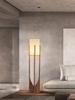 Solid Wood Floor Lamp Japanese Style for Living Room Hotel Teahouse Homestay Bedroom Sofa Corner Standing Light Bedside Table La