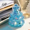 Christmas Stocking Stuffers Mini Tree Squeeze Toy Stress Relief Glitter Xmas Soft Sensory Toy Clear Shape Fidget for Adults Kids Party Favor