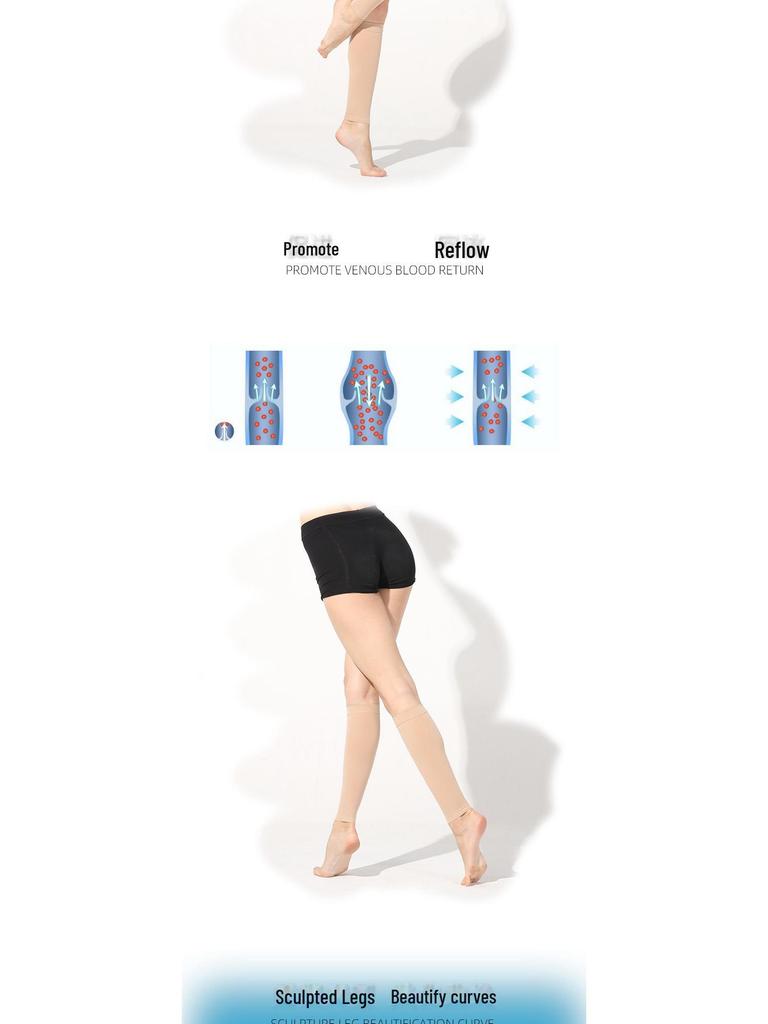 Компрессионные носки до середины голени с эластичной повязкой