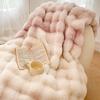 Modern Simple Gradient Colored Bubble Velvet Blanket Double-sided Milk Velvet Sofa Cover Blanket Nap Blanket Warm Flange Velvet