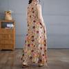 Sleeveless Plus Size Cotton Vintage Floral New In Dresses for Women Casual Loose Long Summer Dress