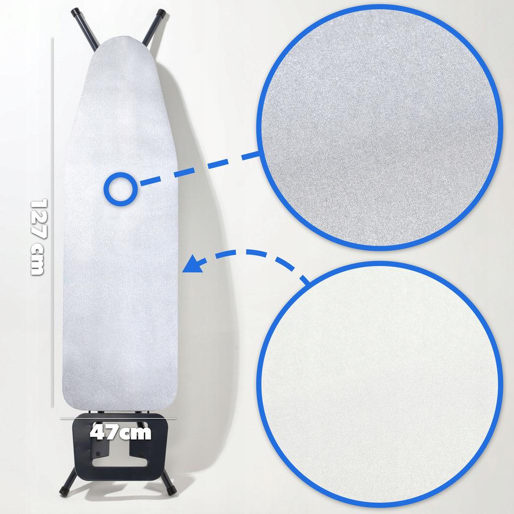 KADAX Pokrowiec Na Deskę 127x47cm Do Prasowania Podkład Naciągany 