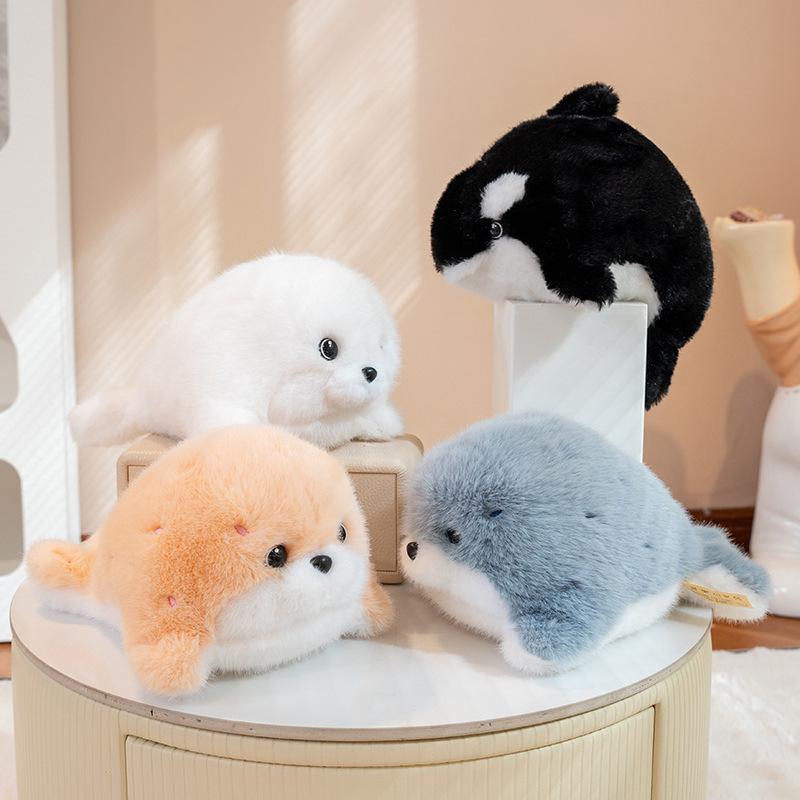 Cartoon Cute Sea Creature Seal Doll Plush Toy Aquarium Killer Whale Doll Children Soothing Rag Doll