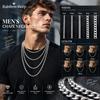 High Quality S925 Sterling Silver Necklace Cuban Link Chain Necklace Plain Curb Chain for Women Men's Daily Wear Fine Jewelry