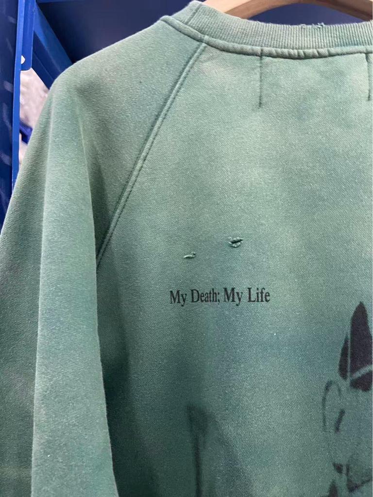 RICH KIDS SS25 Депрессивный Подавленный Свитшот: Моя Смерть Моя Жизнь