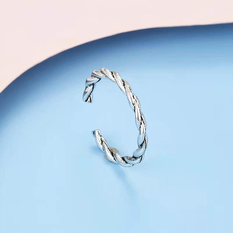 2 шт., милые открытые кольца со смайликом для женщин и мужчин, винтажная круглая цепочка, набор колец, вечерние полые регулируемые ювелирные изделия в стиле панк, подарок