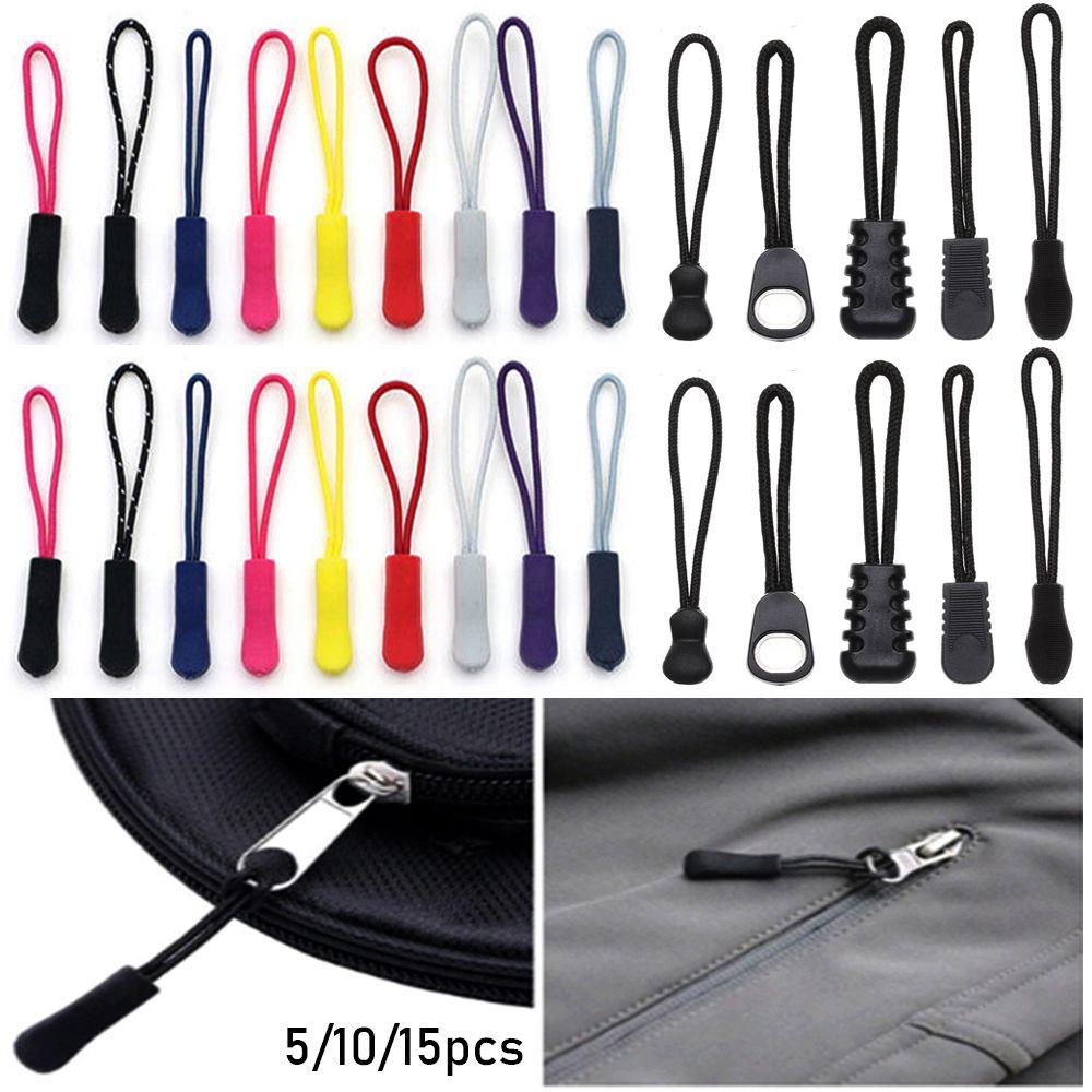 Buckle Suitcase Tent Backpack Zipper Pull Zip Puller Replacement Ends Lock Zips Cord Rope Pullers