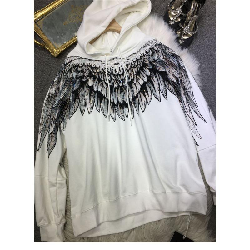 Плюс размер Толстовка National Tide Женская толстовка с капюшоном и большими крыльями