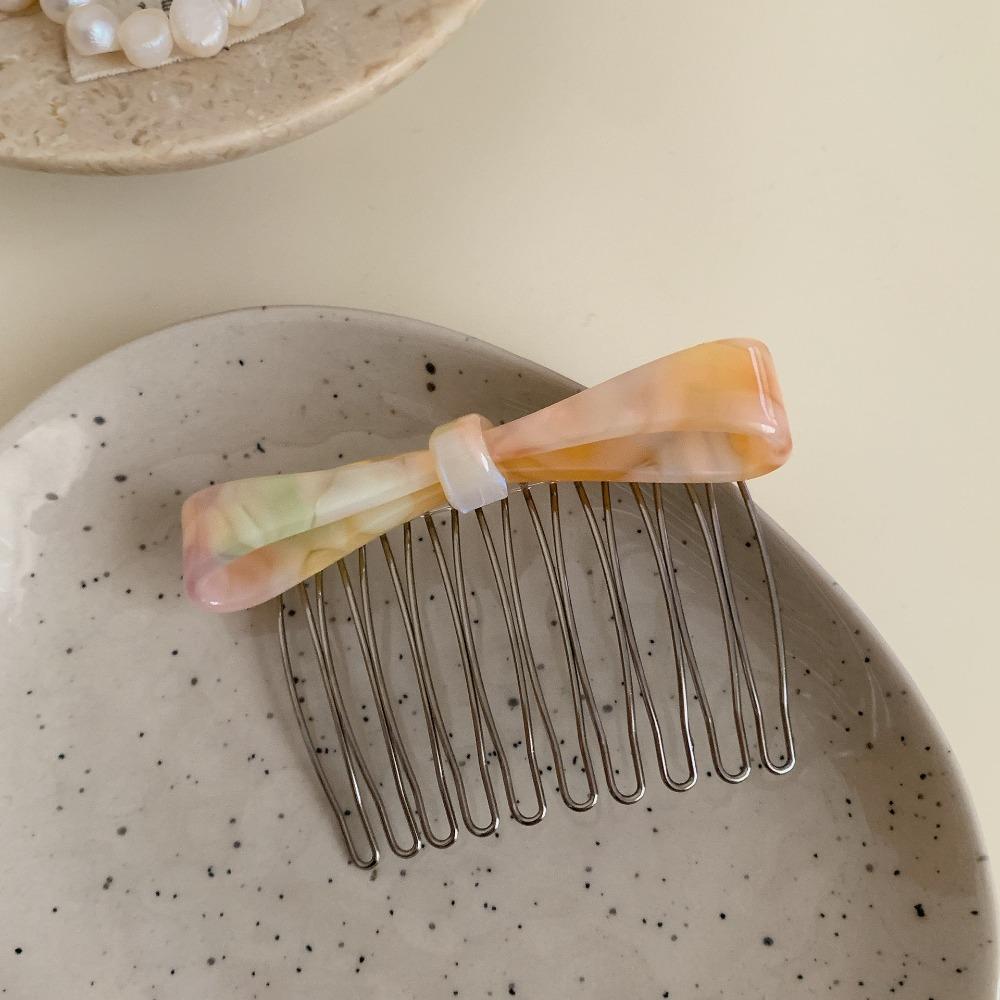 Styling Tools Acetate Hair Side Clip 10 Teeth Bowknot Hairpins Inverted Insert Hair Combs Fashion Accessory