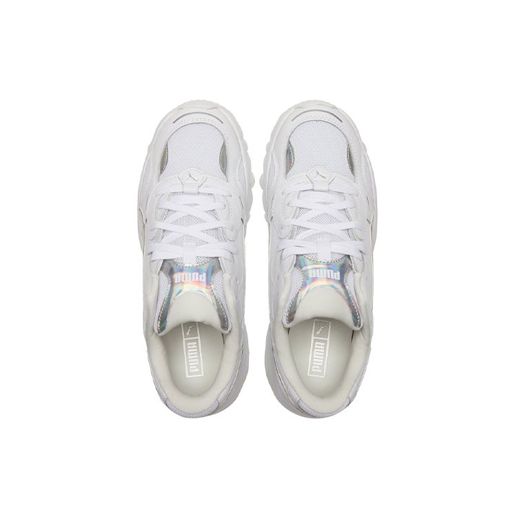 Puma Pulsar Wedge Iridescent - White Silver Women Sneakers 385251-01