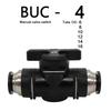 BUC 4 мм 6 мм 8 мм 10 мм 12 мм Пневматический быстроразъемный соединитель с ручным клапаном для поворота переключателя Ручной шаровой токоограничивающий