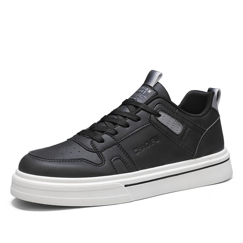 Retro trend low-top little white shoes men's casual skateboard sports shoes men's spring and autumn flat-bottomed lace-up board shoes men's